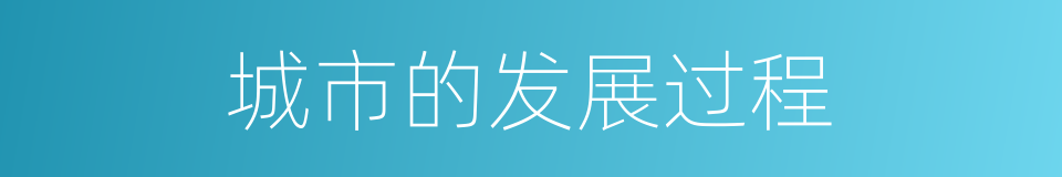 城市的发展过程的同义词