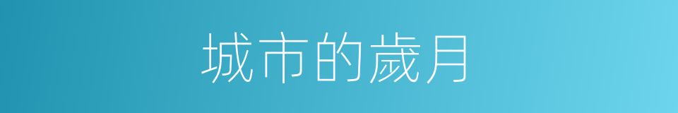 城市的歲月的同義詞