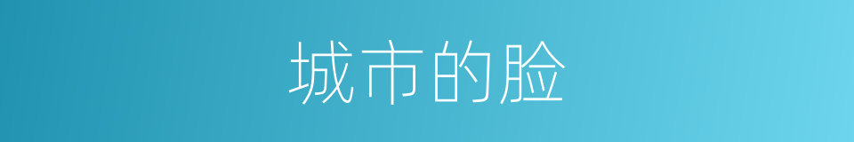 城市的脸的同义词