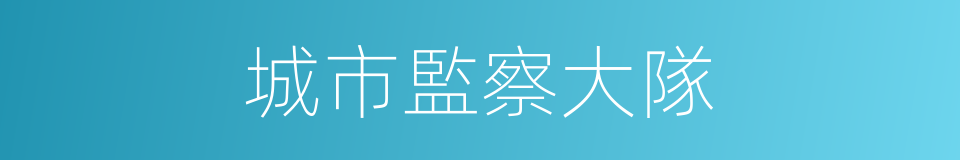 城市監察大隊的同義詞