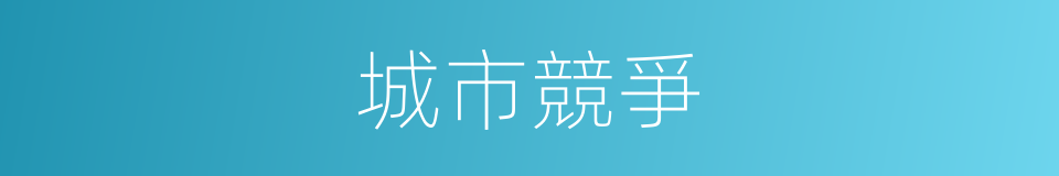 城市競爭的同義詞