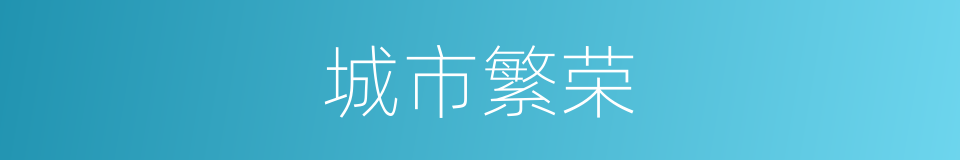 城市繁荣的同义词