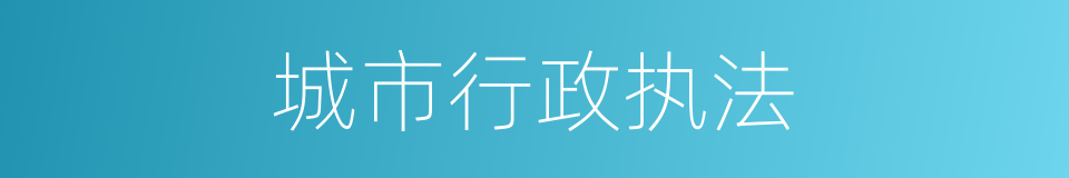 城市行政执法的同义词
