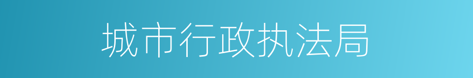 城市行政执法局的同义词