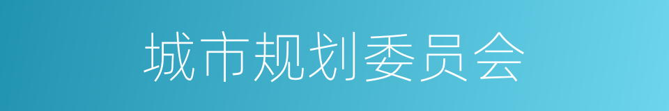城市规划委员会的同义词