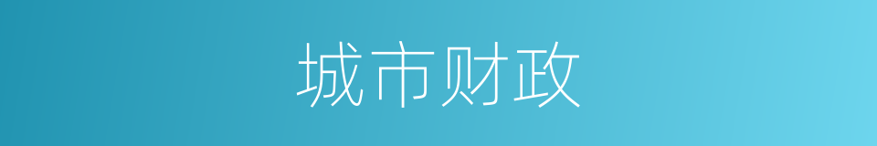 城市财政的同义词
