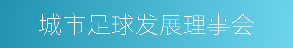 城市足球发展理事会的同义词