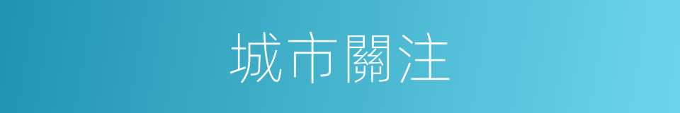城市關注的同義詞
