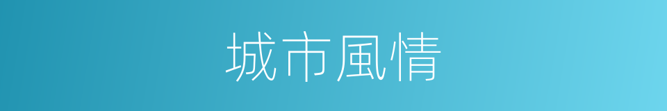 城市風情的同義詞