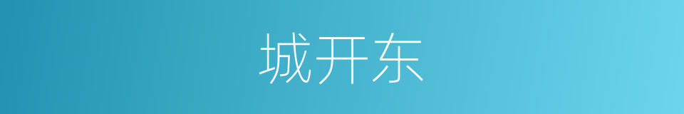 城开东的同义词