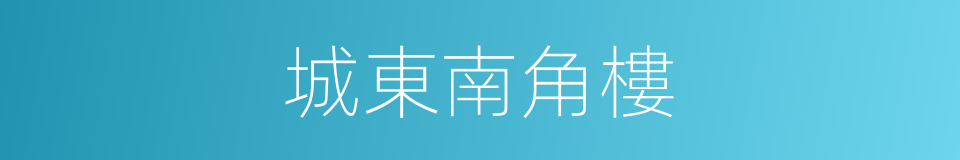 城東南角樓的同義詞