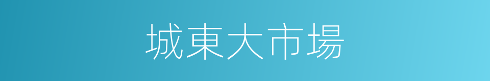 城東大市場的同義詞