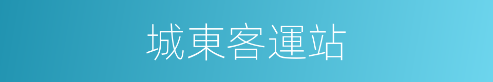 城東客運站的同義詞