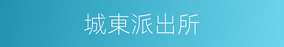 城東派出所的同義詞