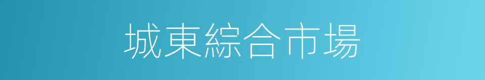 城東綜合市場的同義詞