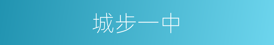 城步一中的同义词