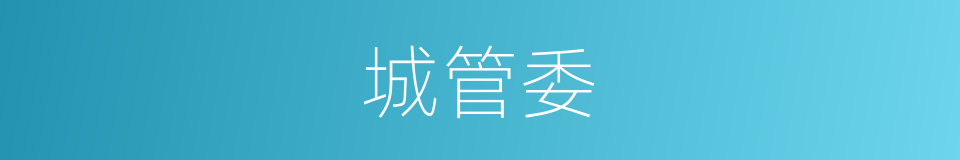 城管委的同义词