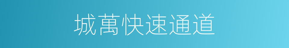城萬快速通道的同義詞