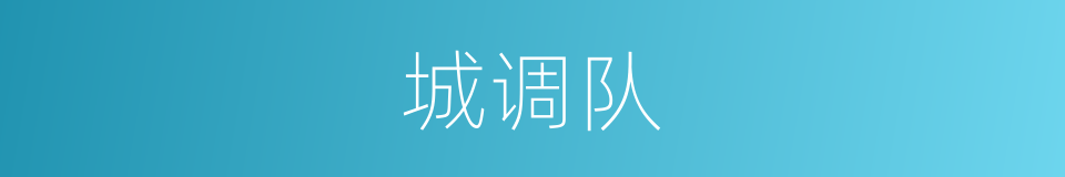 城调队的同义词