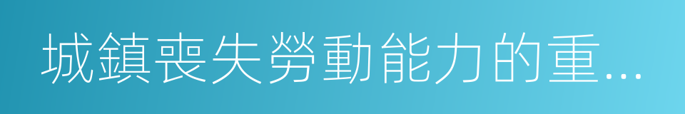 城鎮喪失勞動能力的重度殘疾成年人的同義詞