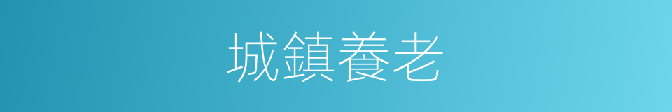 城鎮養老的同義詞