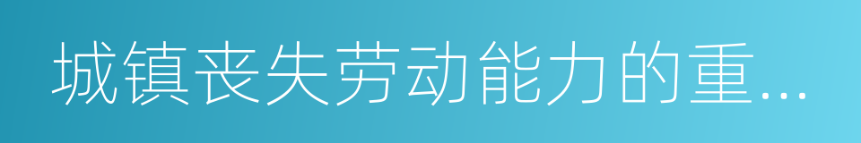 城镇丧失劳动能力的重度残疾成年人的同义词