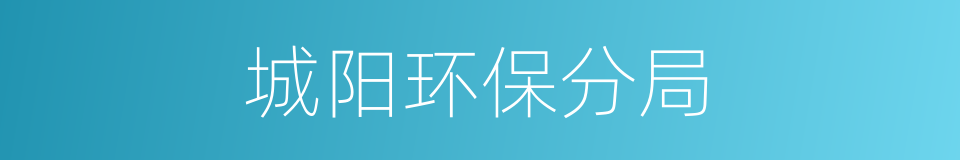城阳环保分局的同义词