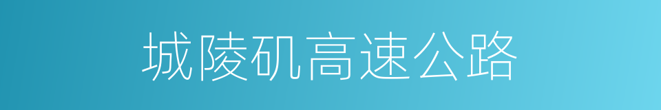 城陵矶高速公路的同义词