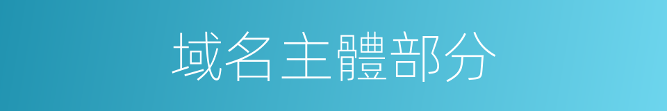 域名主體部分的同義詞