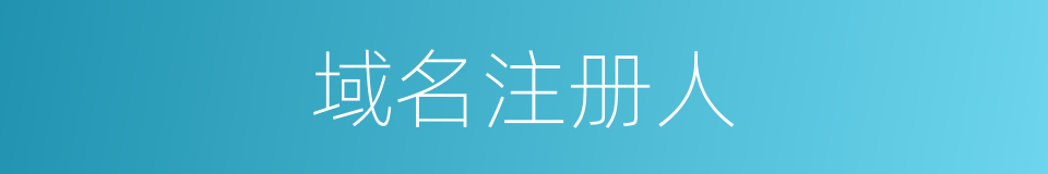 域名注册人的同义词