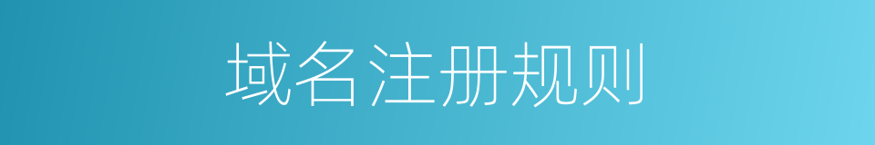 域名注册规则的同义词