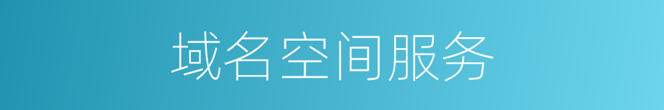 域名空间服务的同义词