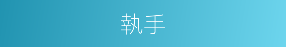 執手的意思