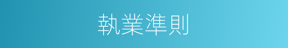 執業準則的同義詞