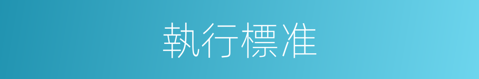 執行標准的同義詞
