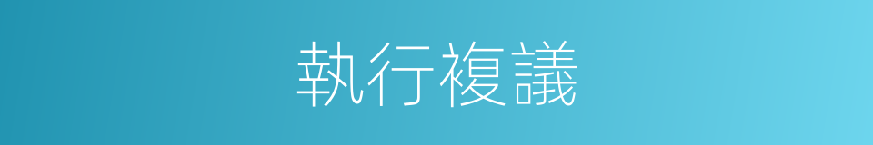 執行複議的同義詞