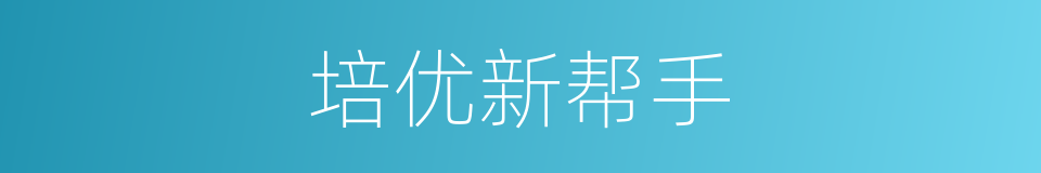 培优新帮手的同义词