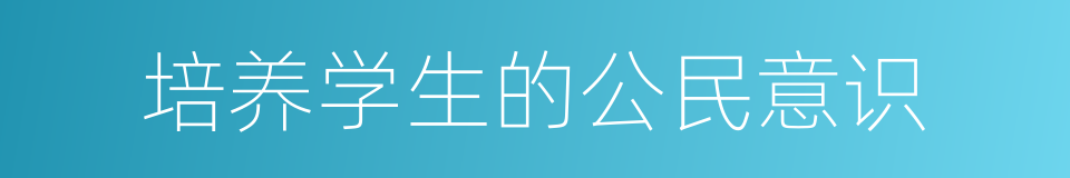 培养学生的公民意识的同义词