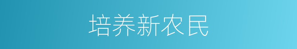 培养新农民的同义词