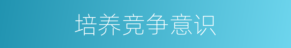 培养竞争意识的同义词