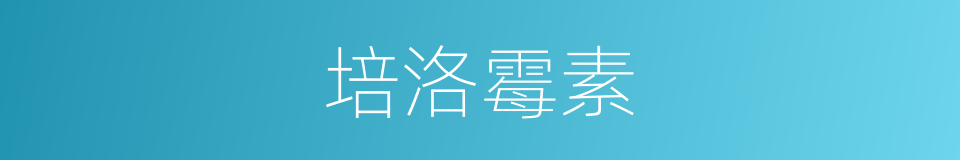 培洛霉素的同义词