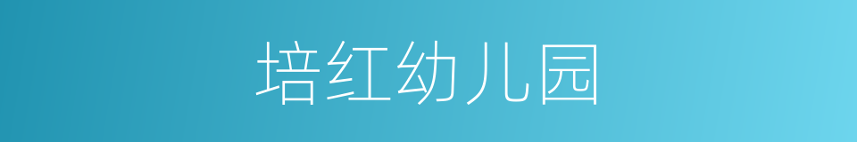 培红幼儿园的同义词