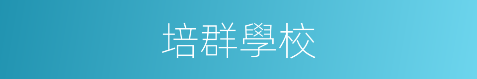培群學校的同義詞
