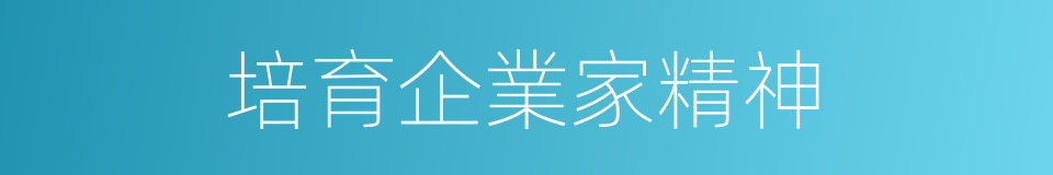 培育企業家精神的同義詞