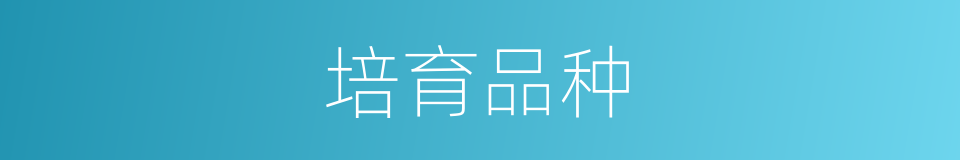 培育品种的同义词