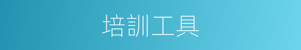 培訓工具的同義詞