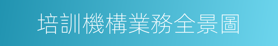 培訓機構業務全景圖的同義詞