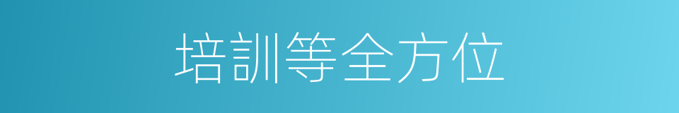 培訓等全方位的同義詞