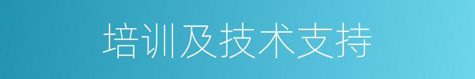 培训及技术支持的同义词