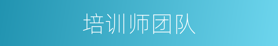 培训师团队的同义词